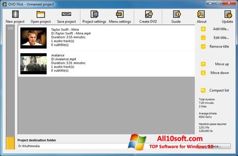 スクリーンショット DVD Flick Windows 10版