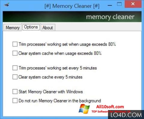スクリーンショット Memory Cleaner Windows 10版