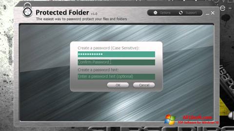 スクリーンショット Protected Folder Windows 10版