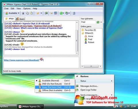 スクリーンショット Vypress Chat Windows 10版