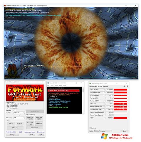 スクリーンショット FurMark Windows 10版