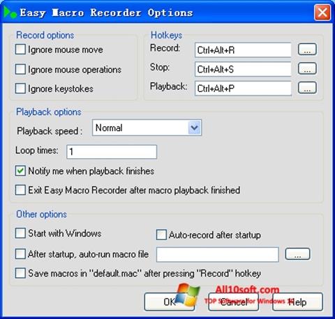 スクリーンショット Easy Macro Recorder Windows 10版