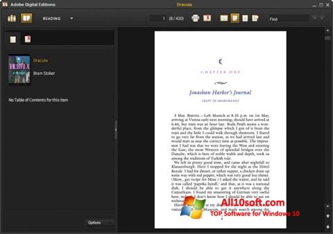 スクリーンショット Adobe Digital Editions Windows 10版