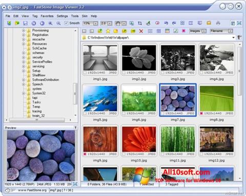スクリーンショット FastStone Image Viewer Windows 10版