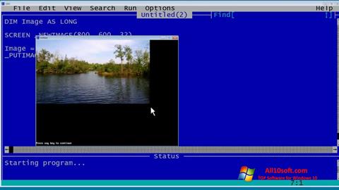 スクリーンショット QBasic Windows 10版
