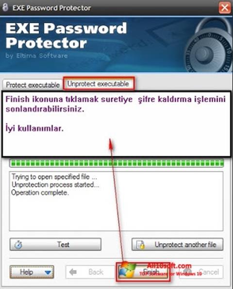 スクリーンショット EXE Password Windows 10版