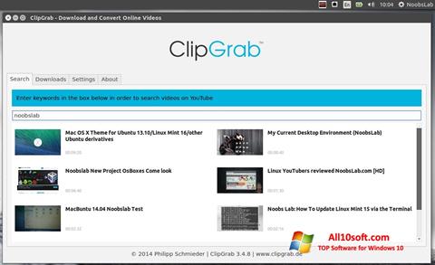 スクリーンショット ClipGrab Windows 10版