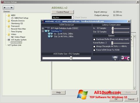 スクリーンショット ASIO4ALL Windows 10版
