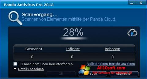スクリーンショット Panda Antivirus Pro Windows 10版