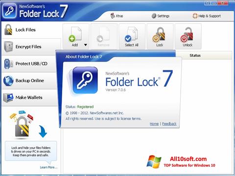 スクリーンショット Folder Lock Windows 10版