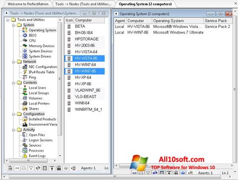 スクリーンショット Remote Administration Tool Windows 10版