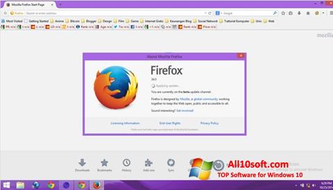 スクリーンショット Mozilla Firefox Offline Installer Windows 10版