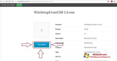 スクリーンショット WinSetupFromUSB Windows 10版