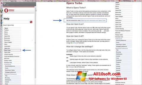 スクリーンショット Opera Turbo Windows 10版