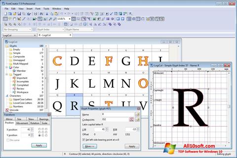 スクリーンショット Font Creator Windows 10版