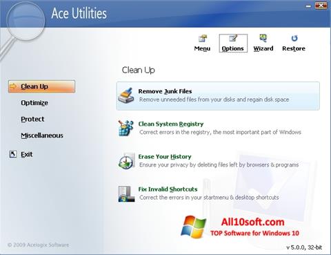 スクリーンショット Ace Utilities Windows 10版