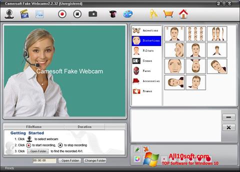スクリーンショット Fake Webcam Windows 10版