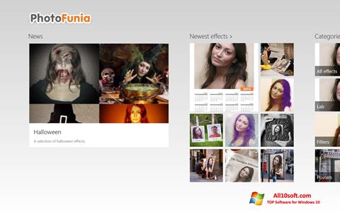 スクリーンショット PhotoFunia Windows 10版