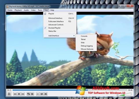 スクリーンショット VLC Media Player Windows 10版