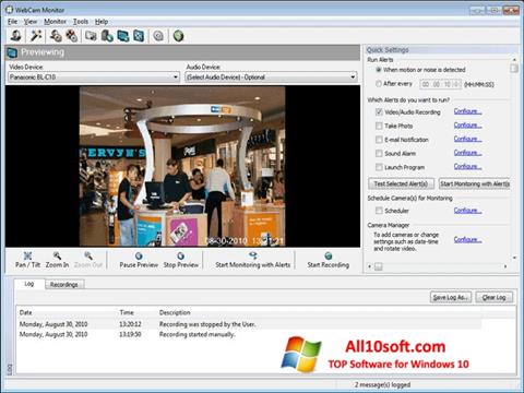 スクリーンショット WebCam Monitor Windows 10版