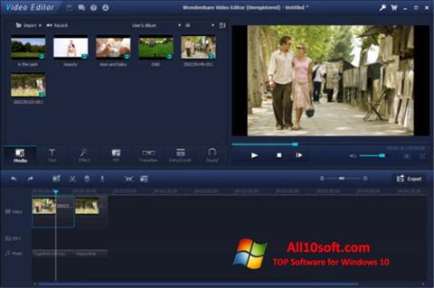 スクリーンショット Wondershare Video Editor Windows 10版