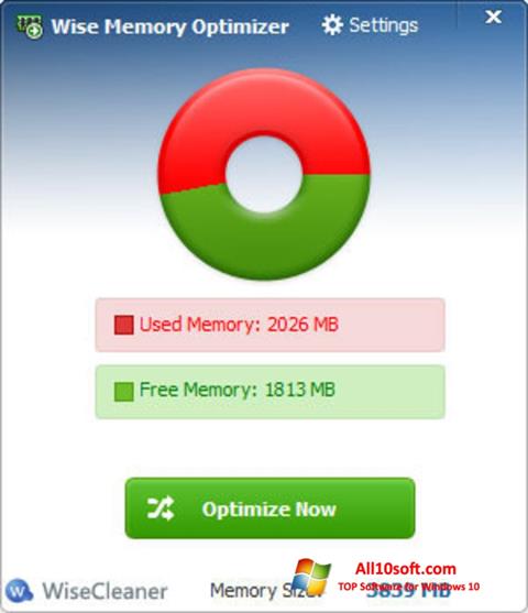 スクリーンショット Wise Memory Optimizer Windows 10版