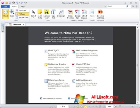 スクリーンショット Nitro PDF Reader Windows 10版