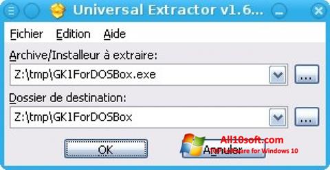 スクリーンショット Universal Extractor Windows 10版