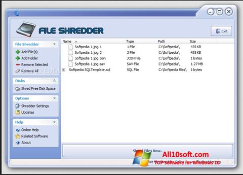 スクリーンショット File Shredder Windows 10版