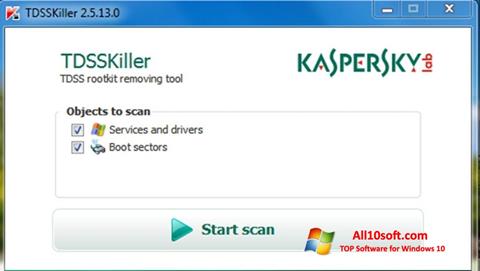 スクリーンショット Kaspersky TDSSKiller Windows 10版