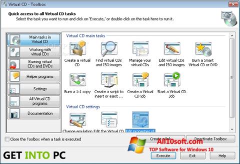 スクリーンショット Virtual CD Windows 10版