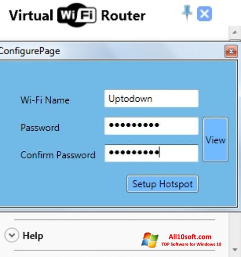 スクリーンショット Virtual WiFi Router Windows 10版
