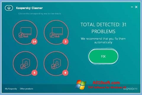 スクリーンショット Kaspersky Cleaner Windows 10版