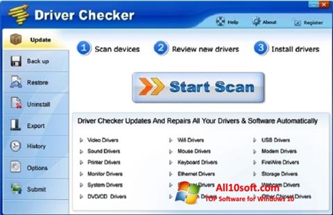 スクリーンショット Driver Checker Windows 10版