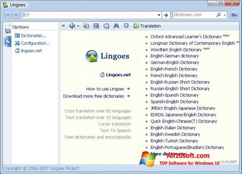 スクリーンショット Lingoes Windows 10版